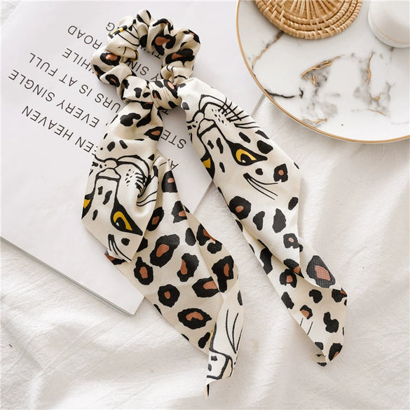 Hair Ring Leopard Snake Ribbon Cloth Pure Handmade Women's Hair Accessories