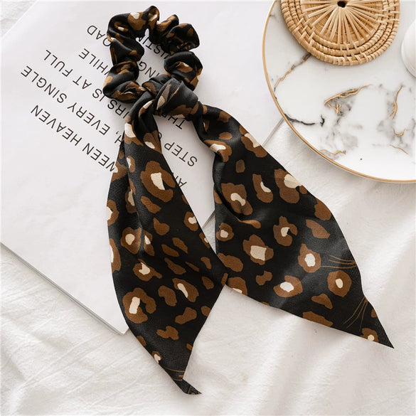 Hair Ring Leopard Snake Ribbon Cloth Pure Handmade Women's Hair Accessories
