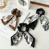 Hair Ring Ribbon Satin Fabric Handmade Printed For Women