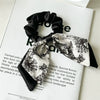 Hair Ring Ribbon Satin Fabric Handmade Printed For Women