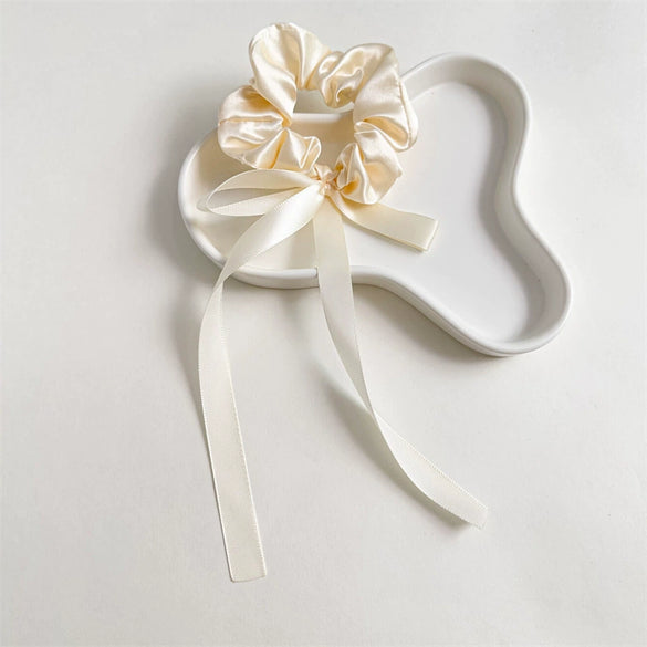 Hair Ring Satin Handmade High Elasticity For Girls