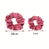 Hair Ring Set Fabric Solid Color Handmade High Elasticity Geometric For Women