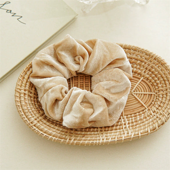 Hair Ring Velvet Handmade Fabric Retro Elegant Niche Simple Sweet High Elasticity