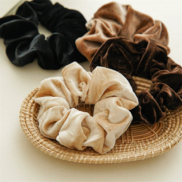 Hair Ring Velvet Handmade Fabric Retro Elegant Niche Simple Sweet High Elasticity