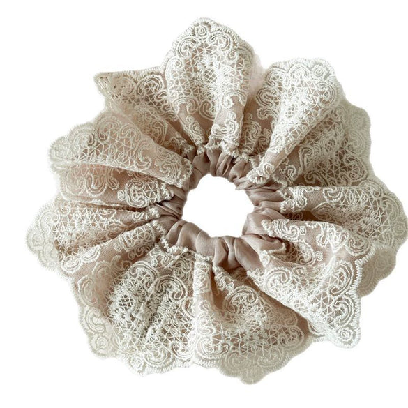 Hair Rope And Hair Rings Fabric Handmade Retro Embroidered Lace