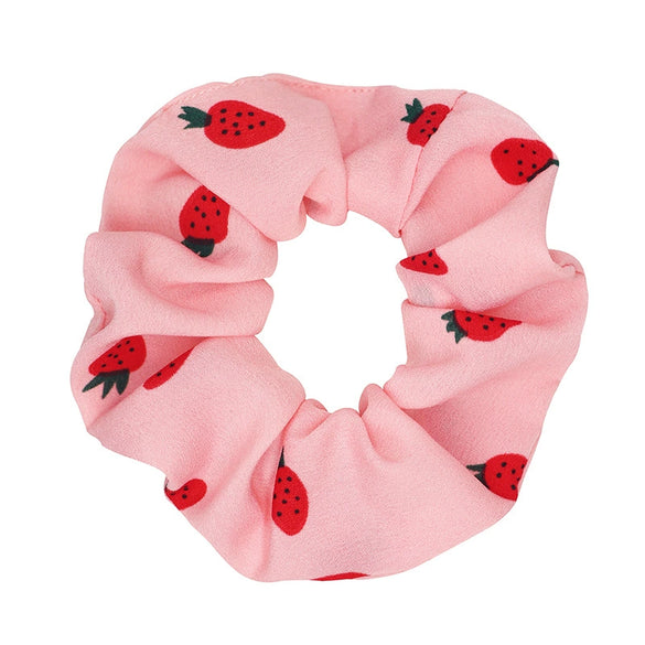 Hair Rope Band Cloth Handpainted Fruit Cartoon Knitting
