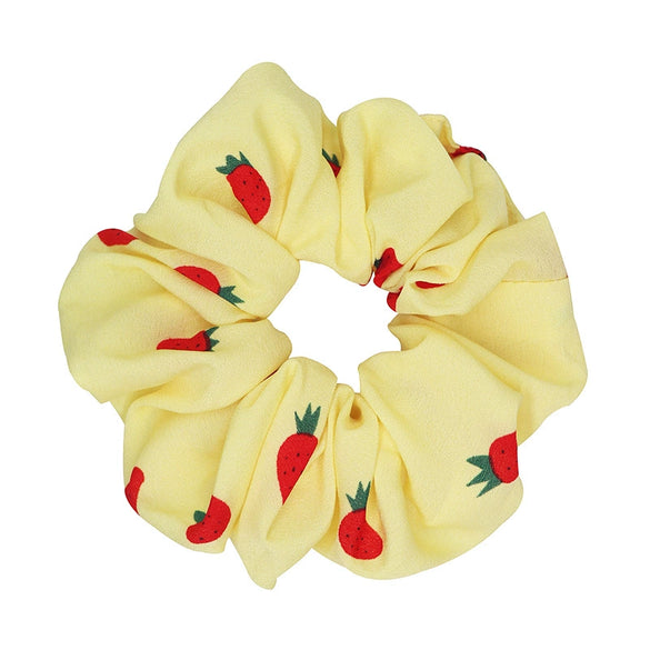Hair Rope Band Cloth Handpainted Fruit Cartoon Knitting
