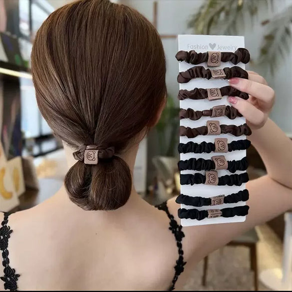 Hair Rope Headwear Rubber Fabric Handmade High Elastic
