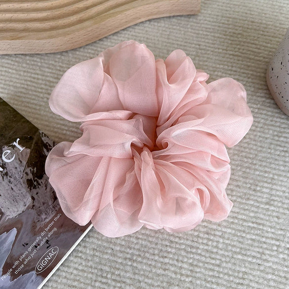 Hair Rope Organza Knitting Loose Geometric Style For Female