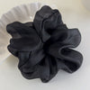 Hair Rope Oversized Mesh Knitted Geometric Style Organza Rubber Tendon