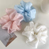 Hair Rope Oversized Mesh Knitted Geometric Style Organza Rubber Tendon