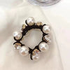 Hair Rope Rubber Band Imitation Pearl Geometric High Elastic Handmade Hair Ring