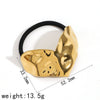 Hair Rope Stainless Steel Geometric Arc Hammer Pattern Electroplated Women's Fashion Hair Accessories