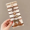 Hair Rope Wool High Elasticity Handmade Cartoon Letters Numbers Text Bow
