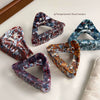 Hair Shark Clip Pc Material Geometric Style Handmade Triangle Hollow Design