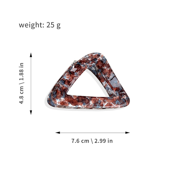 Hair Shark Clip Pc Material Geometric Style Handmade Triangle Hollow Design