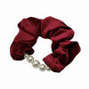 Hair Strap Rubber Fabric Handmade High Elasticity Natural Style Pearl Large Intestine Hair Ring