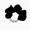 Hair Strap Rubber Fabric Handmade High Elasticity Natural Style Pearl Large Intestine Hair Ring