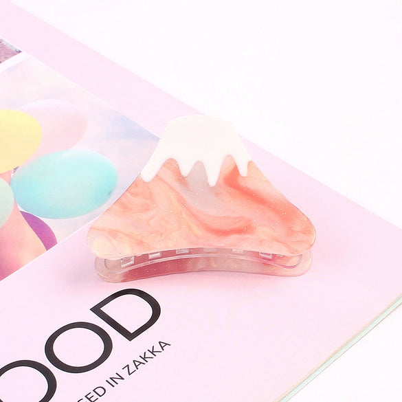 Hair Tail Clip Grabber Acrylic Simple Geometric Sculpture Women's Hair Accessory