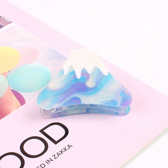 Hair Tail Clip Grabber Acrylic Simple Geometric Sculpture Women's Hair Accessory