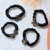 Hair Tie Bow High Elasticity Mixed Materials Handmade Retro Hair Accessory
