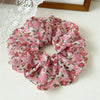 Hair Tie Chiffon Fabric Fresh Floral Handmade For Women