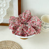 Hair Tie Chiffon Fabric Fresh Floral Handmade For Women