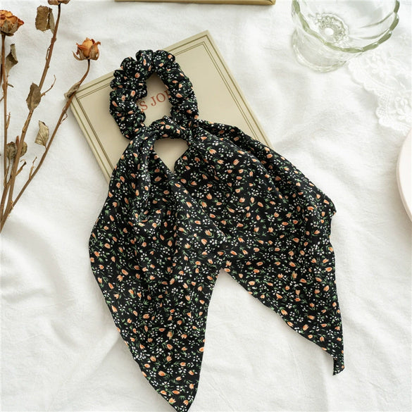 Hair Tie Cloth Horsetail Floral Ribbon Large Bowel Ring Style Headwear Seiko Craft
