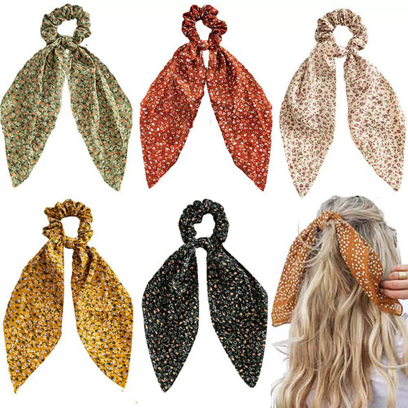 Hair Tie Cloth Horsetail Floral Ribbon Large Bowel Ring Style Headwear Seiko Craft