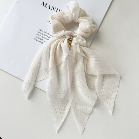 Hair Tie Cloth Sweet Style Double Layer Bow High Elasticity Pure Handmade Hair Accessory