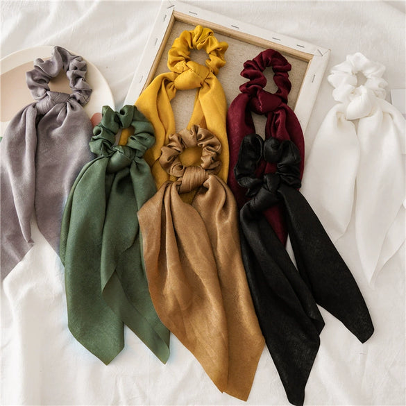 Hair Tie Cloth Threedimensional Satin Large Ribbon High Elasticity Seiko