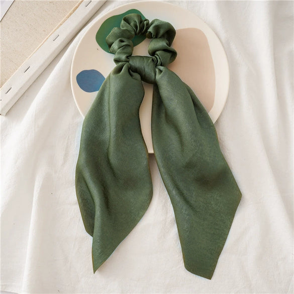 Hair Tie Cloth Threedimensional Satin Large Ribbon High Elasticity Seiko