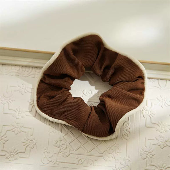 Hair Tie Fabric Contrasting Color Handmade High Elasticity Minimalist