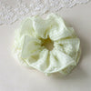 Hair Tie Fabric Handmade Floral Edge Scrunchie For Women