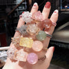 Hair Tie Female Adult Rubber Band Headwear Crystal Bead Hair Rope Hair Ring Mixed Material Handmade 2024 New Style
