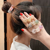 Hair Tie Female Adult Rubber Band Headwear Crystal Bead Hair Rope Hair Ring Mixed Material Handmade 2024 New Style