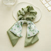 Hair Tie Floral Doublelayered Bow Fabric Sweet High Elasticity Seiko For Women