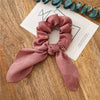 Hair Tie Headband Headdress Cloth Simple Solid Color Knotted Rabbit Ears Tassels Seiko