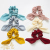 Hair Tie Headband Headdress Cloth Simple Solid Color Knotted Rabbit Ears Tassels Seiko