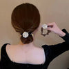Hair Tie Pearl Handmade Camellia Flower Style For Women