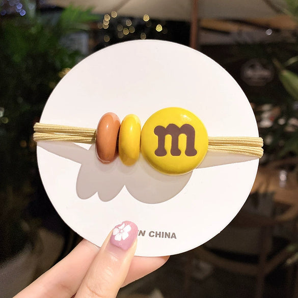 Hair Tie Ponytail Holder Hair Accessory For Women Handmade Plastic Resin High Elasticity