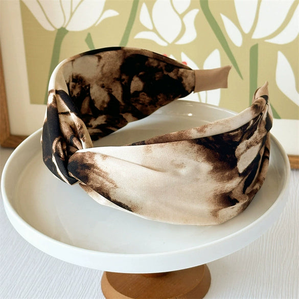 Hairband Cloth Tiedye Vintage Oil Painting Handmade Women