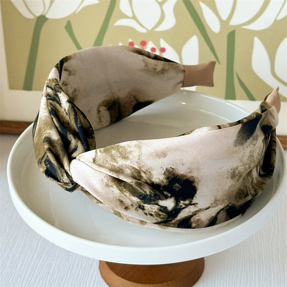 Hairband Cloth Tiedye Vintage Oil Painting Handmade Women