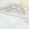 Hairband Gold Powder Cut Unisex Birthday Letters Numbers Text Hair Accessories