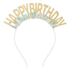 Hairband Gold Powder Cut Unisex Birthday Letters Numbers Text Hair Accessories