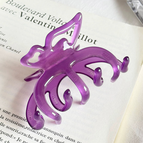 Hairpin Acetate Butterfly Print Highend For Women