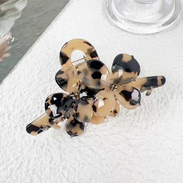 Hairpin Acetic Acid Material Diamond Decoration Sweet Style Flower Design For Women