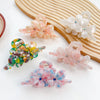 Hairpin Acetic Acid Material Diamond Decoration Sweet Style Flower Design For Women