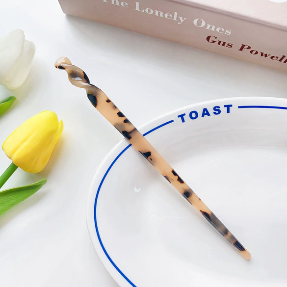 Hairpin Acetic Acid Plate Retro Spiral Pattern Hair Accessories