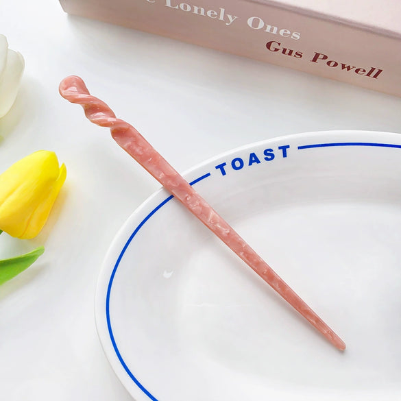 Hairpin Acetic Acid Plate Retro Spiral Pattern Hair Accessories